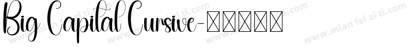 Big Capital Cursive字体转换